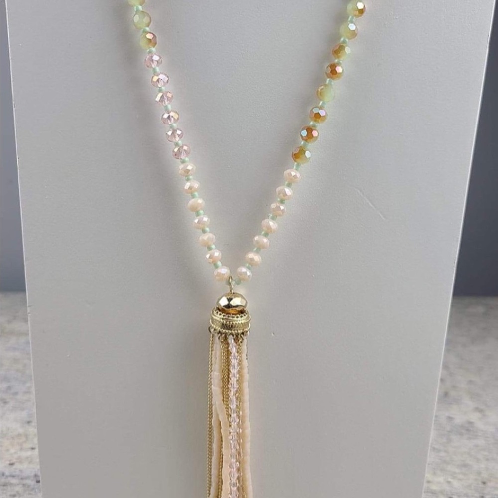 Crystal Tassel Necklace